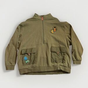 DisneyParks Pixar Up Wildernesses Explorer Half Zip Unisex Sweatshirt 3XL Green